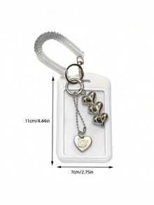 1 chiếc móc khóa đựng thẻ hình trái tim có thể mở rộng, mặt dây chuyền hình trái tim đen trắng, thiết kế bền và thời trang, phù hợp cho nữ giới. Móc khóa nhựa dễ thương và tiện dụng, cần thiết cho sinh viên, móc khóa thời trang với mặt dây chuyền hình trái tim bằng kim loại, đựng được thẻ ID, thẻ tín dụng, thẻ giao thông và chìa khóa. - Nhiều màu - Xem 8