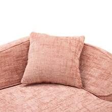VelacasaBoneless Loveseat Sectional Sofa For Small Spaces – Modern Luxury Plush Chenille Curved Cloud Design, Extra Deep Seat, 2 Throw Pillows, No Assembly, Sectional Couches For Living Rooms, - 粉紅色 + 泡棉 + 彈簧 + 雙人座椅 + 極簡主義 - 查看 7