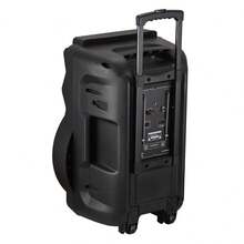 Dazone 4500W 18-Inch Portable Party Bluetooth Speaker Rechargeable Wireless Trolley Speaker With Deep Bass, 4500W Peak Power, Wireless Microphone, Remote Control, Handle, Wheels, USB/SD, FM Radio, AUX & Guitar Inputs, Party DJ Karaoke LED Light, Sound PA System Stereo - 黑色 - 查看 5