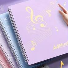 A4 Music Score Folder - 40 Pages Flip Piano Sheet Music Stand, Durable PP Paper, Suitable For Beginners, Choirs, Bands, Solo Performances File Organizer - Various Colors, Waterproof & Durable, Multipurpose For Music Folders, File Folders, Music Class Supplies, Music Accessories, Office Supplies, Guitar Accessories, Performance Accessories, Music Storage, Music Decor, Holiday Gifts, Birthday Gifts, Valentine's Day Gifts, Back To School Gifts - Multicolor - View 7