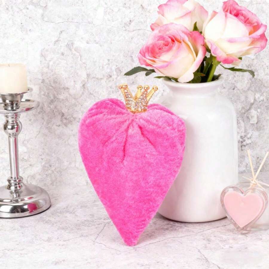 Adornos de corazón de terciopelo para San Valentín, despedidas de soltera y aniversarios de boda. - Burdeos - Ver 1