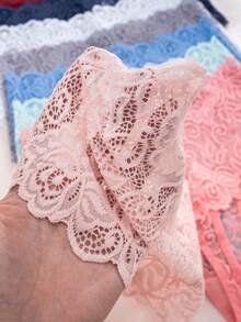9pcs/Pack Women's High Waist Sexy Lace Thong Panties - Multicolor - View 7