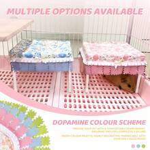 ITANDME 豚鼠躲藏处 豚鼠流苏躲藏处 易于清洁和移动 可拆卸顶篷 可机洗 小型动物躲藏处 - 彩色 - 查看 8