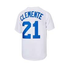 Men's #21 Roberto Clemente Puerto Rico Santurce Crabbers Terylene Embroidery Baseball Jersey Sportswear Athlete Uniform Athletic Apparel - 白色 - 查看 3