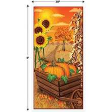 Beistle 90010 1-Pack Decorative Fall Door Cover, 30-Inch by 5-Feet(25.4 x 18.4 cm (Rectangular) Not Applicable) - Multicolor - Ver 2