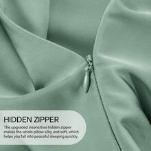 INFIIXSO Silk Pillow Cases 2 Pack Standard Size, Ultra Smooth & Soft Mulberry Silk Pillow Case For Hair And Skin, Breathable Cooling Silk Pillowcase With Hidden Zipper (Mint Green, 20x26 Inches),2PackStandard(20inchX26inch),MintGreen - 薄荷綠 - 查看 6