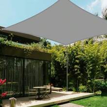 Mallas Sombra para Exteriores3x3M Toldo Vela de Sombra Impermeable Sombra Lona Alta Calidad y a Prueba de Rayos UV Resistente al Viento y Lluvioso para Exteriores Patio Jardín PérgolaShade Cloth - Gris - Ver 6