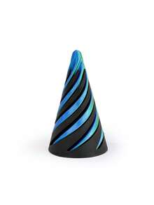 1 pieza/2 piezas Juguete reversible en espiral cónico cilíndrico impreso en 3D, Juguete giratorio de estructura en espiral para escritorio, regalo de fiesta de cumpleaños, accesorio para adolescentes, juguete antiestrés de giroscopio - Multicolor - Ver 25