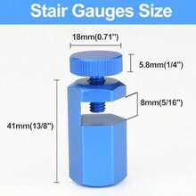 Tall Stair Gauges For Framing Square With Holder And Hook Framing Jig For Speed Square Framing Square Stops For Circular Saw Carpentry Squares - Blue - View 3