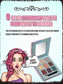 MISSLYN Fairy Tale Eyeshadow Palette, 9 Color Eyeshadow Combo With Mirror And Eyeshadow Brush, Matte, Shimmer And Glitter Eyeshadows, High Pigmentation, Long-Lasting, Easy To Blend, Fine Powder Texture, Vegan, Cruelty-Free - #1 Ước một điều ước - Xem 3