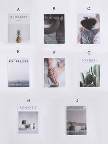 1pc Minimalist English Magazine Photography Backdrop, Live Streaming Prop, Street Style Display, Home Decor, Best Birthday Gift - Multicolor - View 5