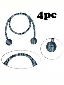 1pc/2pcs/4pcs Polyester Braided Curtain Tie Backs, Multiple Colors & Sizes Available, For Curtain Fixing And Decoration - Multicolor - View 33