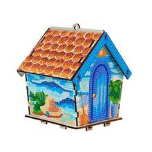 DIY Sunflower Wooden Diamond Painting Puzzle 3D Cottage - Desktop Decor Ornament Craft Kit - Multicolor - View 13