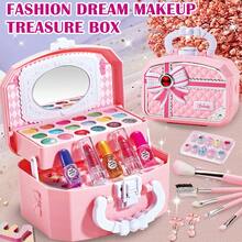 圣诞装饰女孩儿童化妆套装 - 女孩儿童化妆套装玩具、玩真人化妆女孩玩具、可洗小女孩化妆品、幼儿假装化妆套装、3-12 岁儿童礼物、圣诞礼物、儿童化妆套装、儿童化妆品、女孩化妆套装