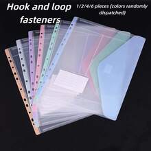 Una carpeta de archivo transparente de colores macaron (color aleatorio) con bolsillos perforados, álbum de almacenamiento de exámenes de estudiantes, bolsa de documentos de oficina, ideal para la escuela, la oficina, los suministros de estudio y el nuevo año escolar - Color de macarrón al azar - Ver 11