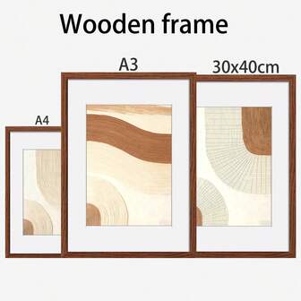 1 pieza Marco de 30x40cm, Marco para certificado A3, Marco para póster A4 sin tapete, Panel transparente de acrílico, Adecuado para decoración de sala de estar, dormitorio, pared de galería, Marco marrón solo para exhibición de fotos