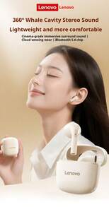 Lenovo EA166 Bluetooth 5.4 Bluetooth Headset: High-Quality Sound, Intelligent Ultra-Clear Call Noise Reduction, IPX5 Waterproof And Sweatproof Rating, Ultra-Low Latency.