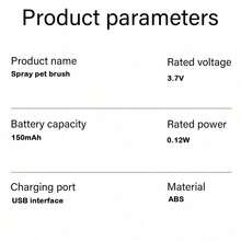 1pc 3 In 1 Pet Brush Cat Brush Comb Dog Brush Electric Spray Cat Hair Brushes Massage Pet Grooming Hair Removal Combs,Miniature Pet Hair Cleaner Cat Necessities,Dog Accessories Pet Hair Remove - Pink - View 4