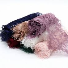 9.5cm Multi-Color Optional Lace Decoration Polyester Silk Women's Clothing Accessories Eyelash Lace Size 3 - màu đen - Xem 5