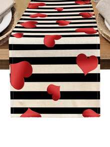 1pc Valentine's Day Pattern Table Runner/Placemat, Suitable For Holidays, Parties, Birthdays, Dinners, Kitchen & Dining Room Table Decor, All Season Home & Living Decor - Multicolor - View 16