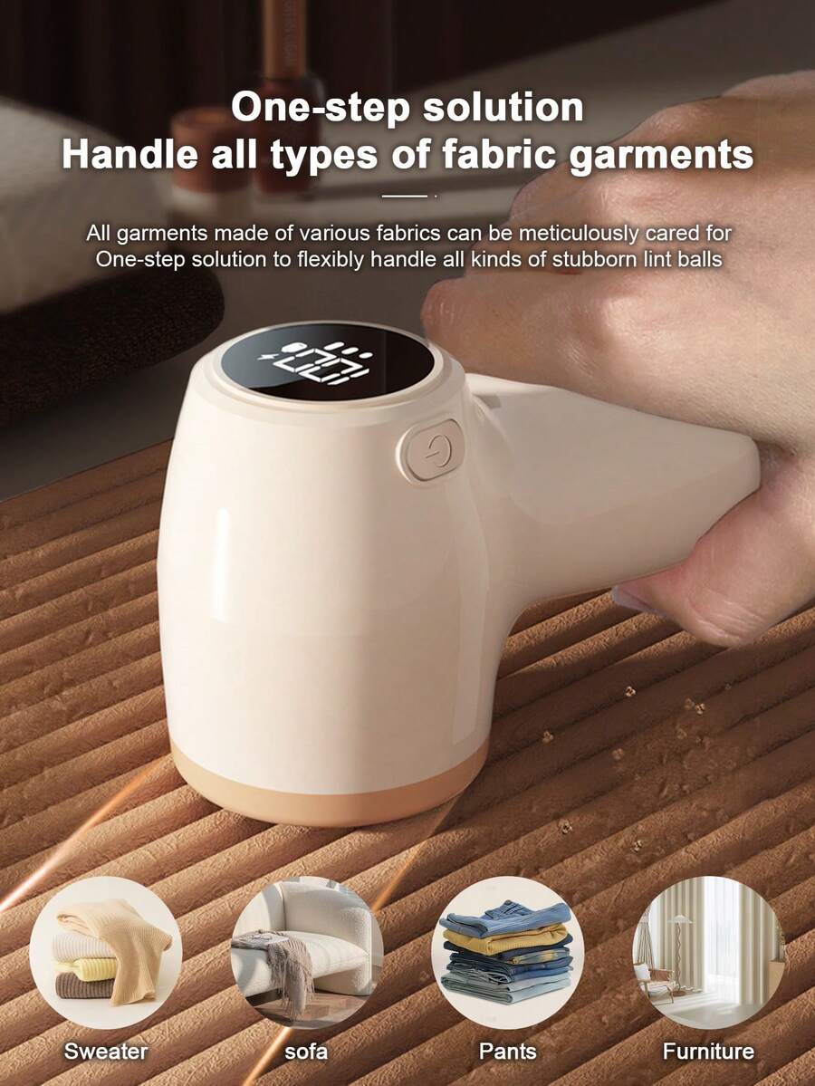 LED显示屏织物剃毛器，家用衣物除毛器，便携式毛衣除毛器