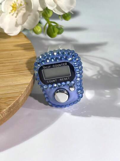 Custom Fashionable Colorful Rhinestone Compact Luxury Ring, Portable Counting For Men And Women, Suitable For Holiday Gifts, Prayer Counting, Etc.