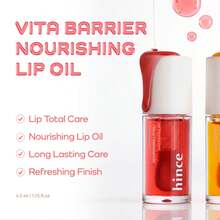 hince Vita Barrier Nourishing Lip Oil 02 Mandarin 4.5ml - Nourishing Lip Moisturizer For Dry Lips, Lip Gloss, Hydrating And Moisturizing Lip Glow Oil, Non-Sticky Long Lasting Lip Oil Gloss - 02 國語 - 查看 3