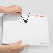 1pc Minimalist A4 File Folder, 8-Compartment Accordion Document Organizer, High Capacity Office/Student File Storage Bag - Multicolor - View 10