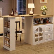 Bar Tables - White + MDF - View 6
