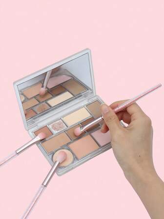 4pcs Makeup Brushes With Glitter Decorated Bucket, Nylon Hair Makeup Tools,Brush Set,Makeup Brush Kit,Make Up Brush Set,Make Up Set Complete,Makeup Brush Set,Complete Makeup Kit,Brush Kit,Brushes Makeup Set,Makeup Gift Set,Set