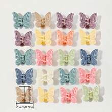 10/20pcs Hollow Butterfly Shaped Hair Clips In Macaron Colors, Elegant Non-Slip, Suitable For Women's Daily Wear, Fashionable Hair Accessories, Winter Hair Decor - Multicolor - View 8