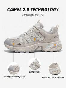 CAMEL CROWN Women's Outdoor Hiking Shoes, Anti-Slip Breathable Sports Climbing Boots, Waterproof - Beige Moonlight Gray - View 6