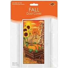 Beistle 90010 1-Pack Decorative Fall Door Cover, 30-Inch by 5-Feet(25.4 x 18.4 cm (Rectangular) Not Applicable) - Multicolor - Ver 5