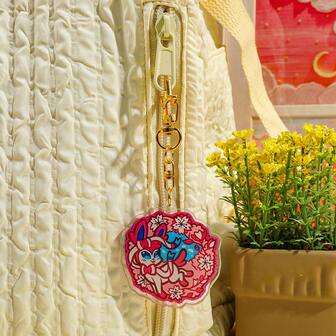 pocket monsters 1/9 Pokémon Eevee-familjens nyckelring, en snygg och mångsidig nyckelring, en akrylnyckelring, en söt och söt nyckelring, lämplig för väskor och ryggsäckar