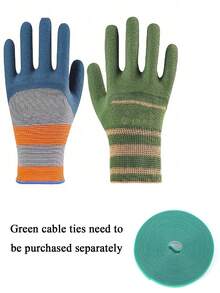 3/2/1 双装园艺手套，耐用防刺穿园艺手套，多用途可重复使用丁腈超薄防割重型清洁手套，适用于家庭除尘、厨房、浴室、卫生间清洁 - 彩色 - 查看 10