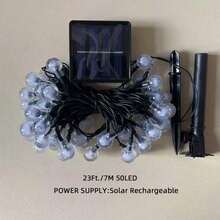 一套太阳能户外串灯，20/50/100颗LED泡泡水晶球灯，8种照明模式，适用于户外花园、树木、庭院、婚礼、派对、节日、圣诞节装饰 - 太陽能氣泡球 - 查看 13