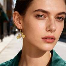 CLAU CRIS  Clau Cris Gold-Plated Bicycle Earrings ER1135 - Gold - View 4