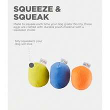 Outward Hound Squeakin' Eggs Pl 11ush Replacement Dog Toys - 3 Pack,3Count(Packof1),Egg - Egg - 查看 5