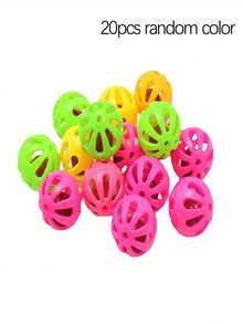 10/20/30pcs Parrot Toy Bells - Durable Plastic Material, Chewable, Interactive Play Balls With Ventilation Holes, Vibrant Colors (Pink, Green, Yellow, Orange, Red) - Cage Accessories, For Stimulating Intelligence, Relieving Boredom, Chewable Bird Toys | Interactive Bird Toys | Bird Toys - Multicolor - View 11