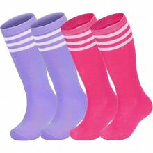 Calcetines de fútbol para niños y niñas - Rosa - Ver 12