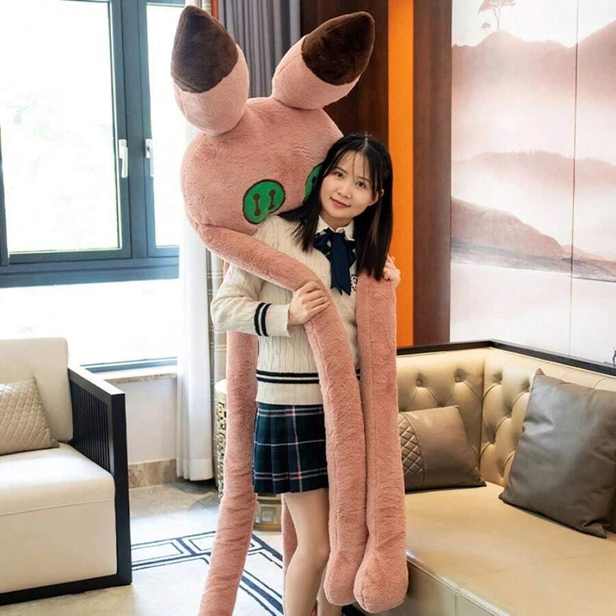 Cute Long 100cm Legged Animal Pillow Black Cat Toy Pink Rabbit Throw Pillow Girl Sleeps Cushion Super Large Doll Huge Plush ToyDecorations - Gifts. The Perfect Choice For Home Room Decoration, Party Decoration, Birthday Gifts, And Various Festival Presents, Fashionable. Fashion Items. Luxurious. Sewing.DIY.