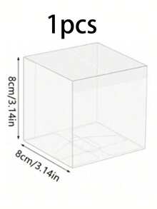 50/20/10 pezzi Scatole regalo trasparenti, scatole quadrate in PVC trasparente, adatte per il confezionamento di candele, forniture per feste, decorazioni per matrimoni e confezioni regalo - riutilizzabili, contenitori multiuso, per Pasqua, Festa della Mamma, scatole per bomboniere, forniture per piccole imprese, scatole per imballaggio, decorazioni per matrimoni, matrimoni, scatole regalo