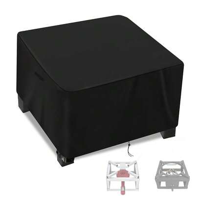 Camping Stove Cover For Concord 12\ Single Propane Outdoor Burner, Waterproof Covers For Outdoor Propane Gas Grill Burners Stove - 13"L X 13"W X 6"H, Black,One-Size,13x13x6inch