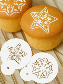 1 pieza Molde de hornear personalizado, Plantilla en forma de media luna y estrella personalizada, Patrones o texto personalizables, Reutilizable, Molde para decorar pasteles y tartas de Ramadán, Molde para cacao en polvo y azúcar glass, Apto para postres de Iftar, Repostería de Oriente Medio e ideas de regalo con ambiente festivo - Colores personalizados - Ver 5