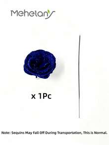 MEHELANY 20支/套 2.76英寸闪光玫瑰花束，DIY人造闪光花束，皇家蓝仿真花，人造玫瑰，永不凋谢的闪亮人造玫瑰花束，适合周年纪念、订婚、结婚礼物、家居装饰、办公室厨房装饰、派对装饰、房间装饰、情人节装饰、母亲节装饰、送给女友、妈妈、女士的生日礼物（含包装纸）