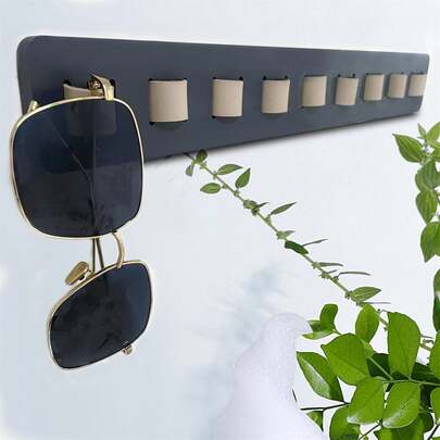 Organizador de gafas de sol, organizador de gafas de sol montado en la pared, soporte de madera para gafas, soporte de gafas de sol, estante para gafas para colgar tus múltiples gafas, para la pared, decoración del hogar