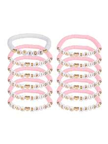 12Pcs Boho Wedding TeamBride Bracelets Bridal Shower Bachelorette Party Decoration Favors Bridesmaid Gifts Wedding Supplies