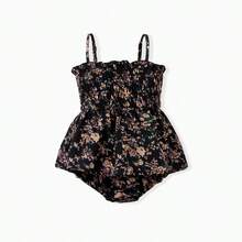 Matching Family Dresses - Black Floral Shirred Off Shoulder Dress For Mommy Me - màu đen - Xem 2