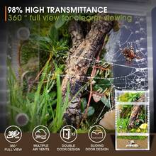 360° Transparent Acrylic Jumping Spider Enclosure Breeding Box Spliced Reptiles Geckos Insect Ventilated Terrarium - Style 3 - View 3