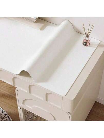 1pc Desk Pad, Office Pad, Large Mouse Pad, Non-Slip PU Leather Blotting Paper, Laptop Desk Mat, Manicure Desk Pad, Coffee Table Mat, Vanity Table Mat, Extra Large Tablecloth, Waterproof Writing Pad For Office And Home, Waterproof, Oil-Proof, Wear-Resistant, Reusable Dining Table Mat, Suitable For Various Desktops, Large Dining Table Mat And Small Desk Mat, Fashionable Design, Perfect For Home Decor And Holiday Gifts, Kitchen Countertop Mat | Modern Desk Mat Decor